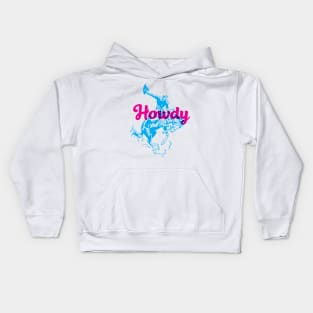 Howdy Cowboy Risograph Print Kids Hoodie